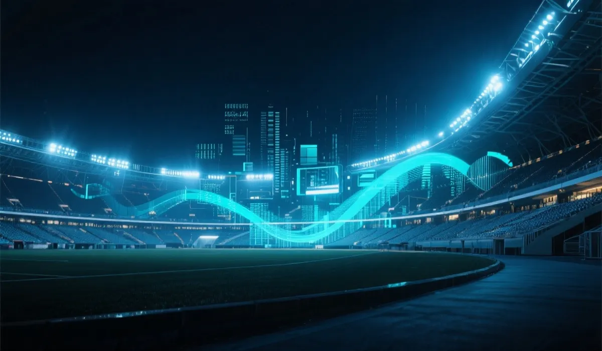 赛事与数据结合的视觉示意