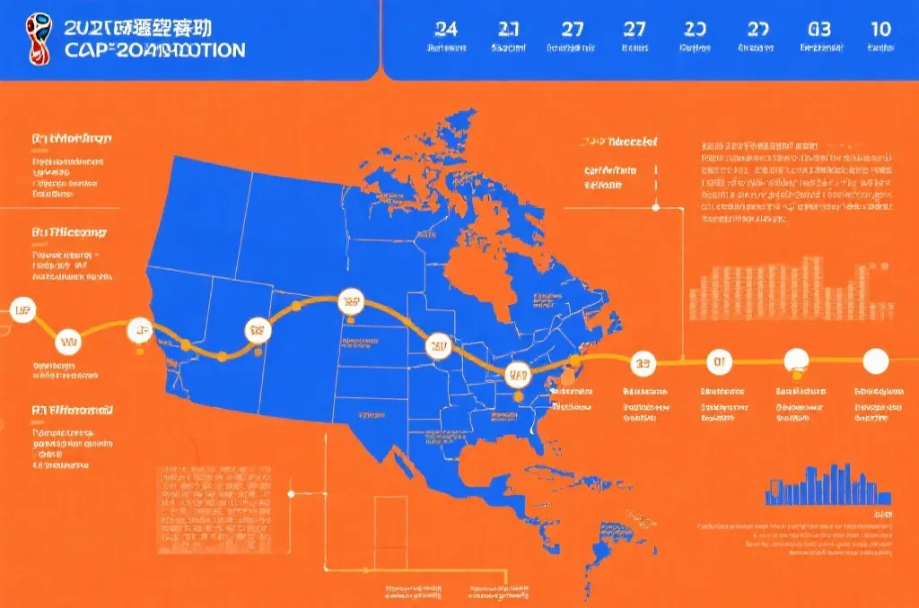 2026世界杯北美赛区小组赛时间线与城市分布示意图